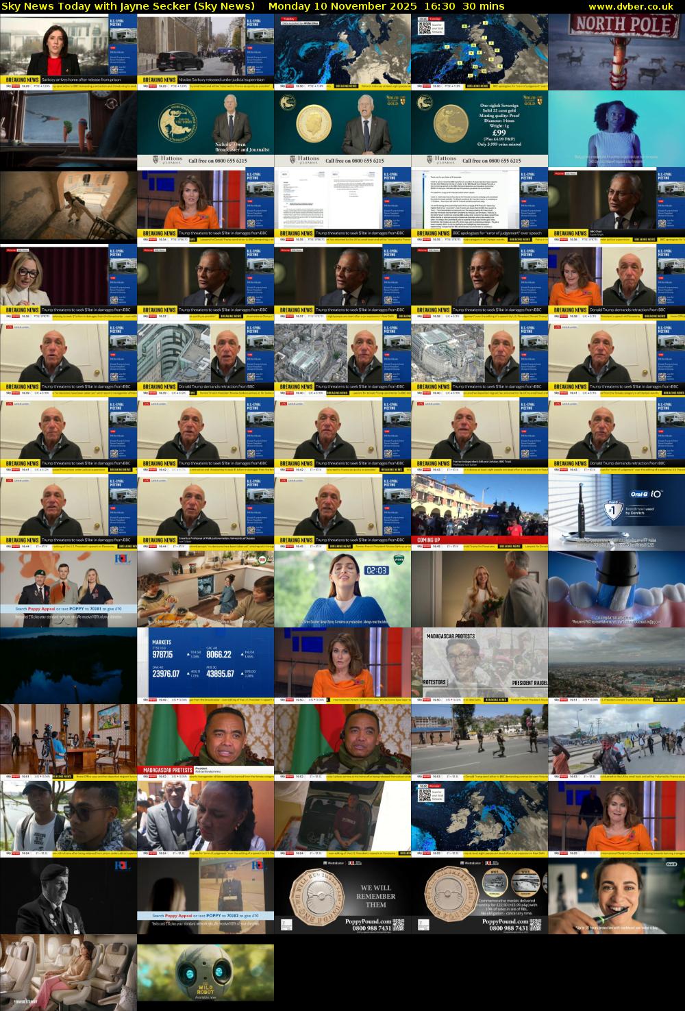 Sky News Today with Jayne Secker (Sky News) Monday 10 November 2025 16:30 - 17:00