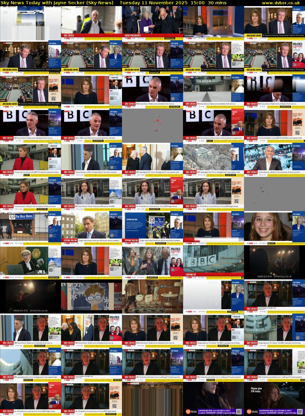 Sky News Today with Jayne Secker (Sky News) Tuesday 11 November 2025 15:00 - 15:30