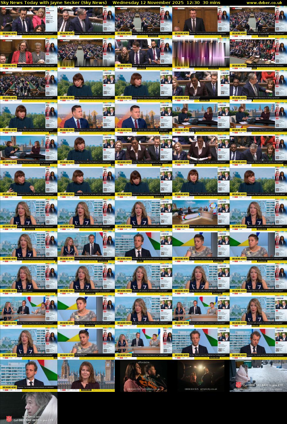 Sky News Today with Jayne Secker (Sky News) Wednesday 12 November 2025 12:30 - 13:00