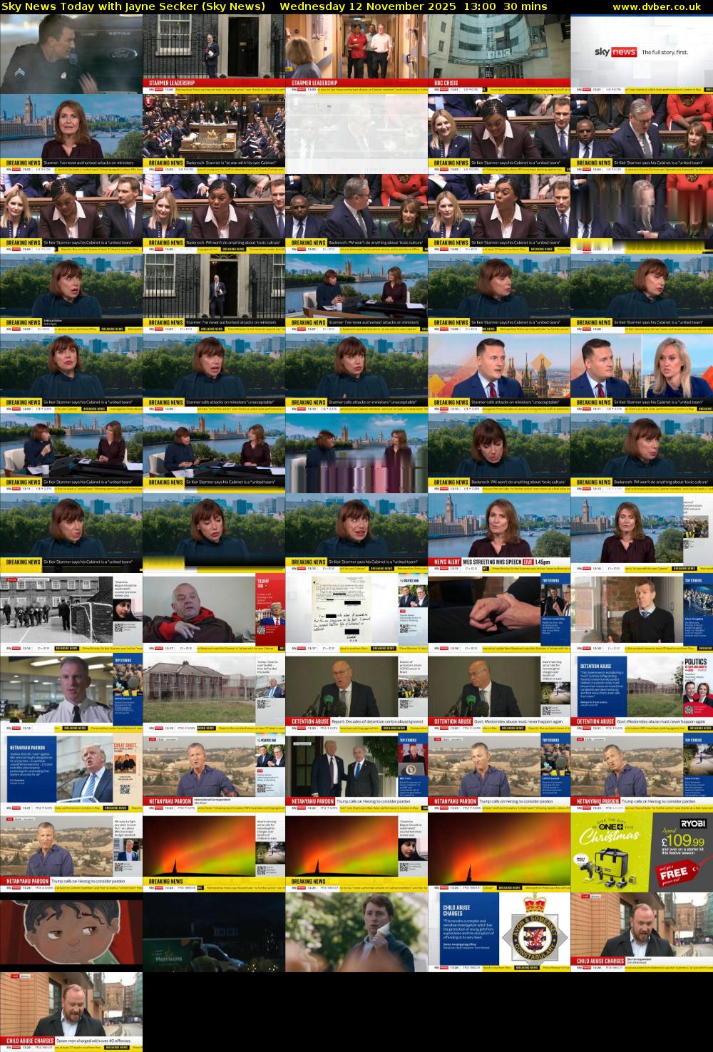 Sky News Today with Jayne Secker (Sky News) Wednesday 12 November 2025 13:00 - 13:30