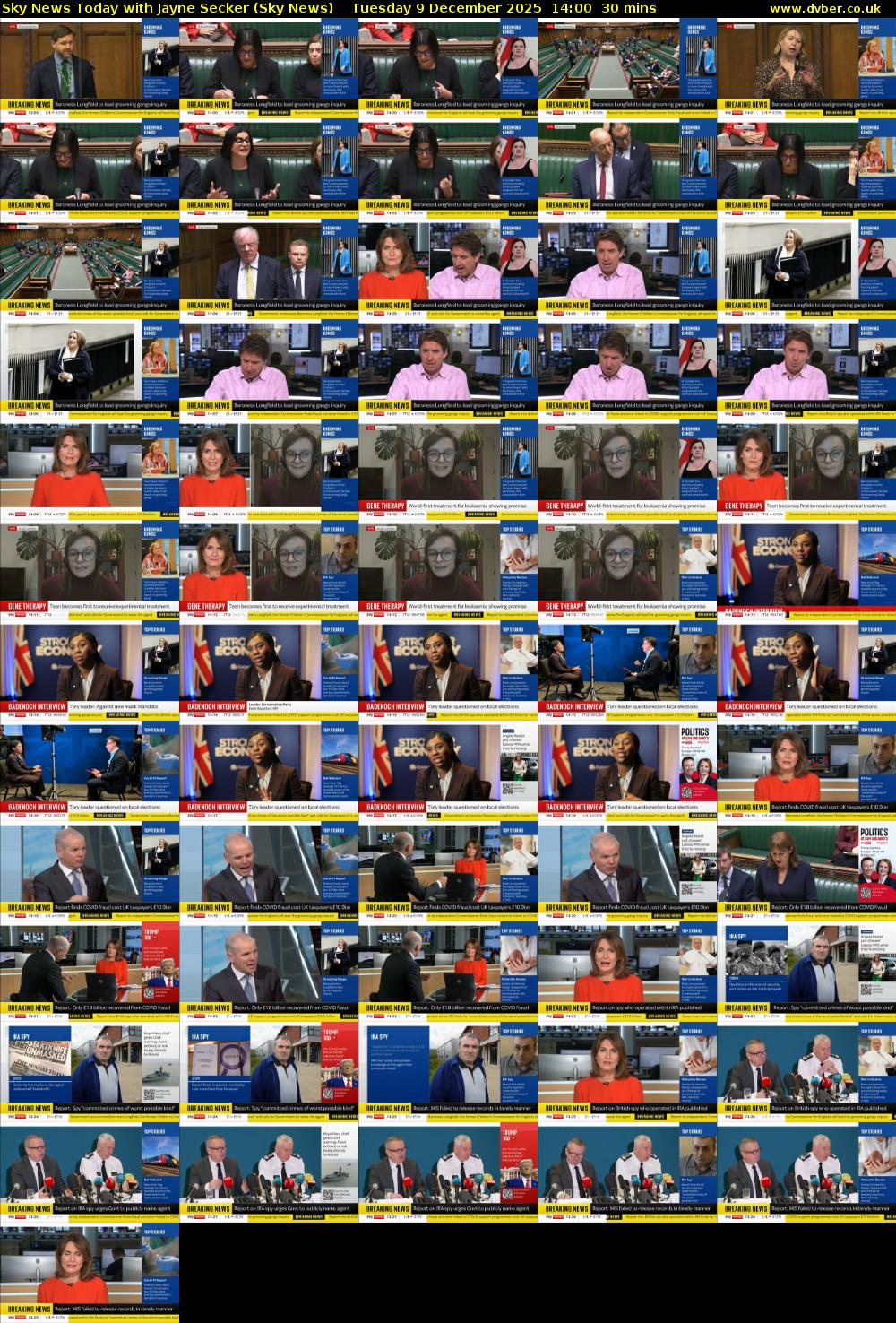 Sky News Today with Jayne Secker (Sky News) Tuesday 9 December 2025 14:00 - 14:30