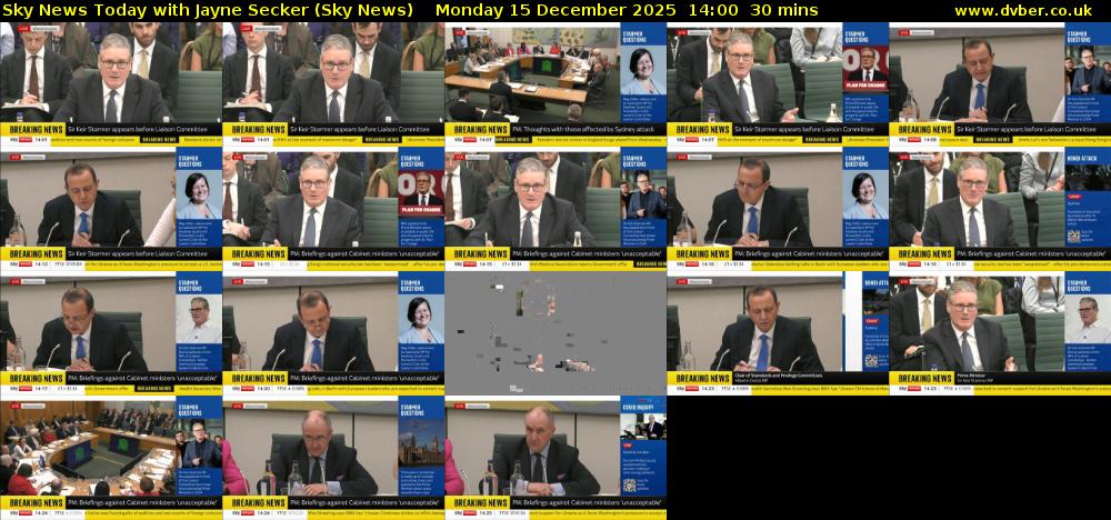 Sky News Today with Jayne Secker (Sky News) Monday 15 December 2025 14:00 - 14:30