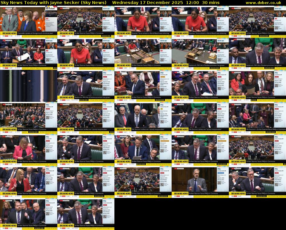 Sky News Today with Jayne Secker (Sky News) Wednesday 17 December 2025 12:00 - 12:30