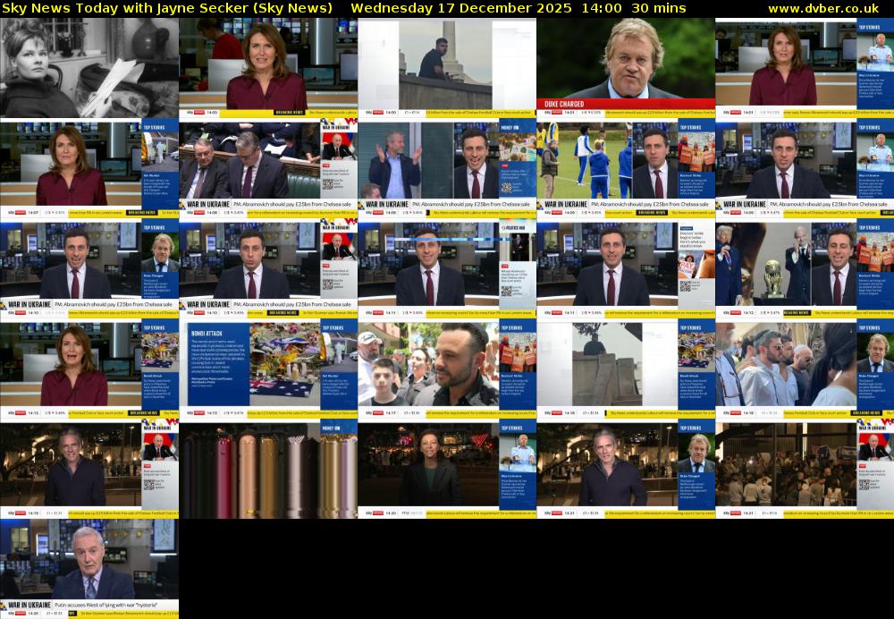 Sky News Today with Jayne Secker (Sky News) Wednesday 17 December 2025 14:00 - 14:30