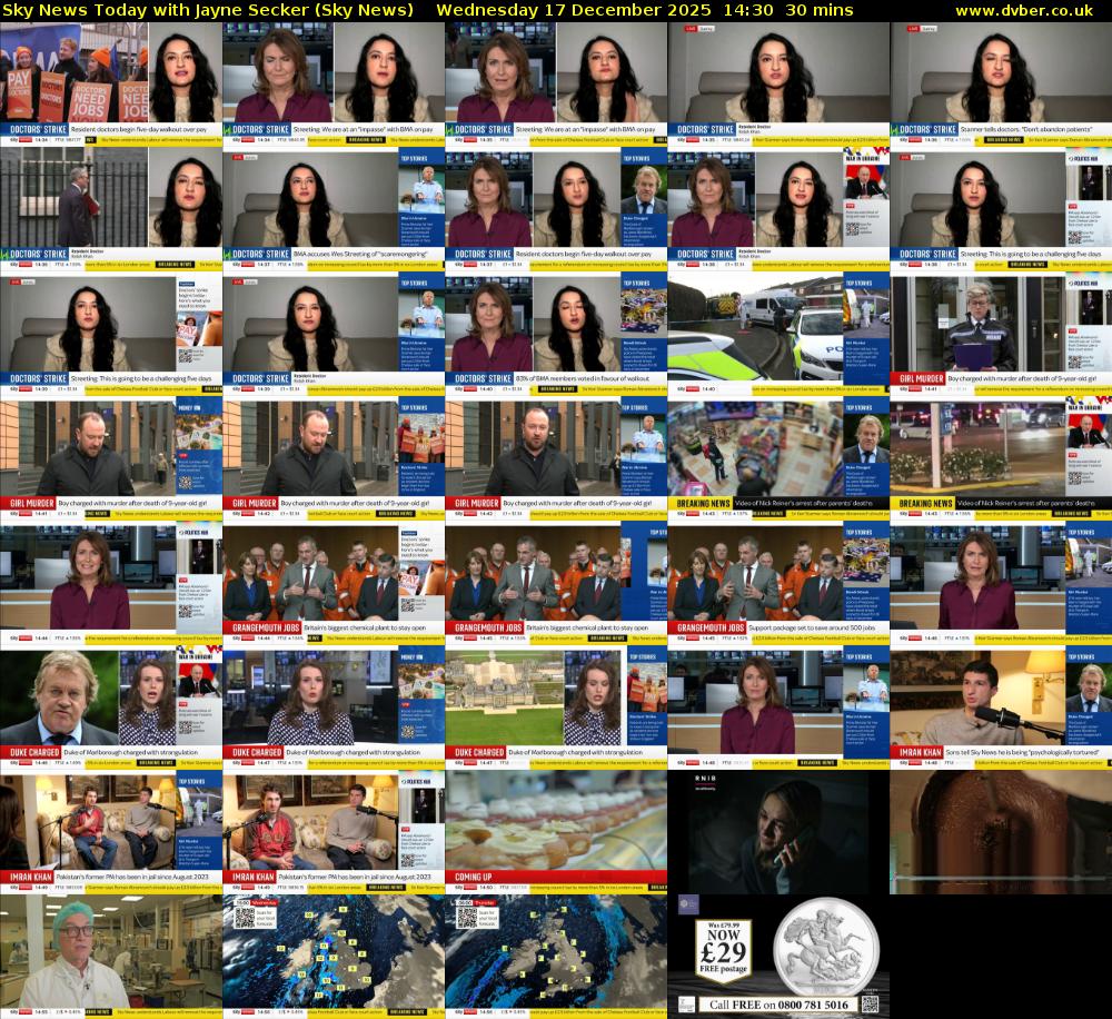 Sky News Today with Jayne Secker (Sky News) Wednesday 17 December 2025 14:30 - 15:00