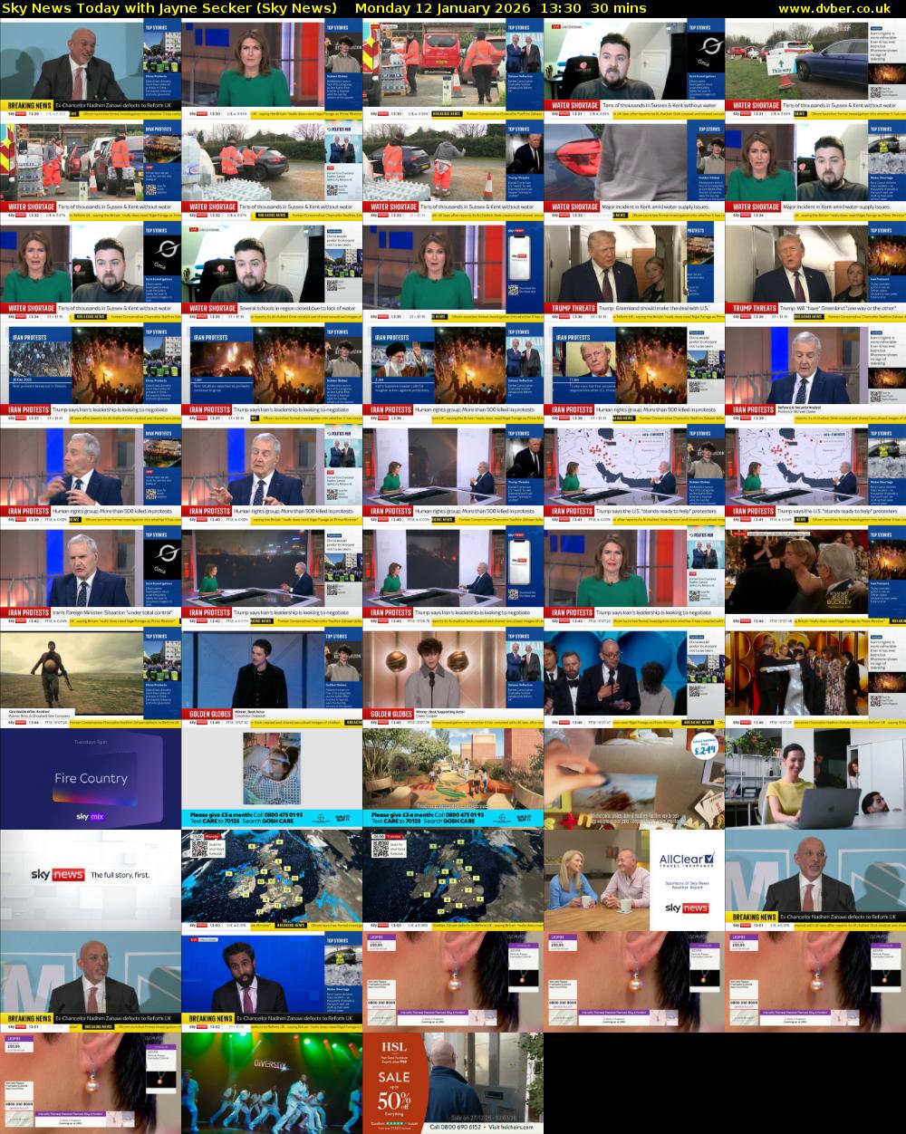 Sky News Today with Jayne Secker (Sky News) Monday 12 January 2026 13:30 - 14:00
