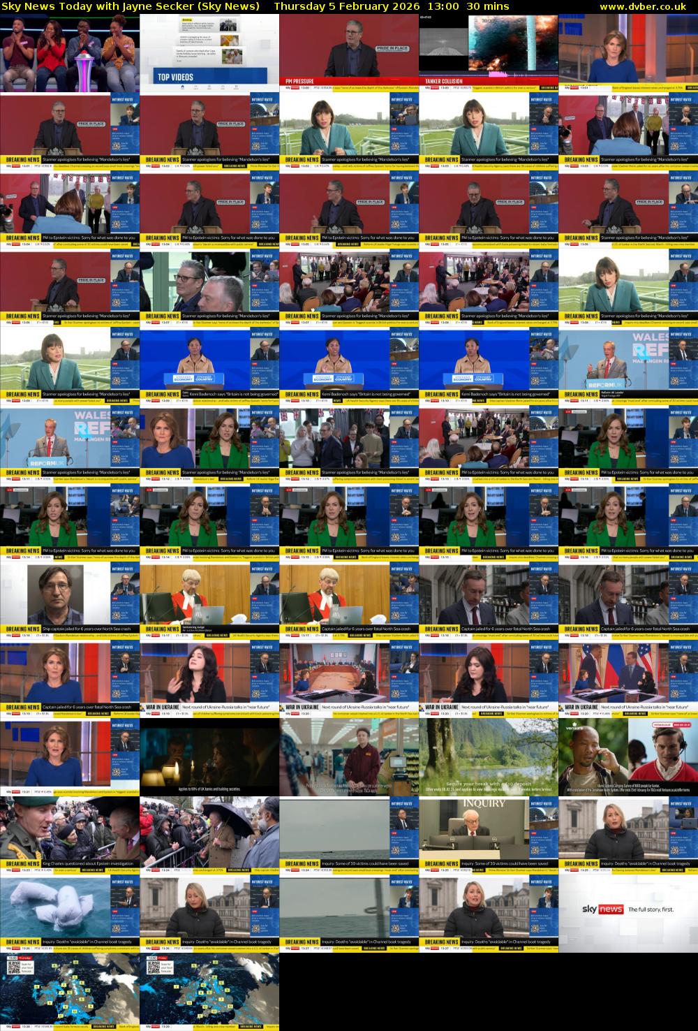 Sky News Today with Jayne Secker (Sky News) Thursday 5 February 2026 13:00 - 13:30