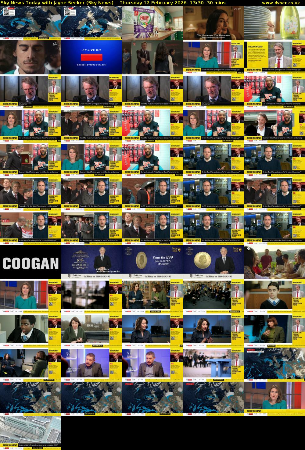 Sky News Today with Jayne Secker (Sky News) Thursday 12 February 2026 13:30 - 14:00