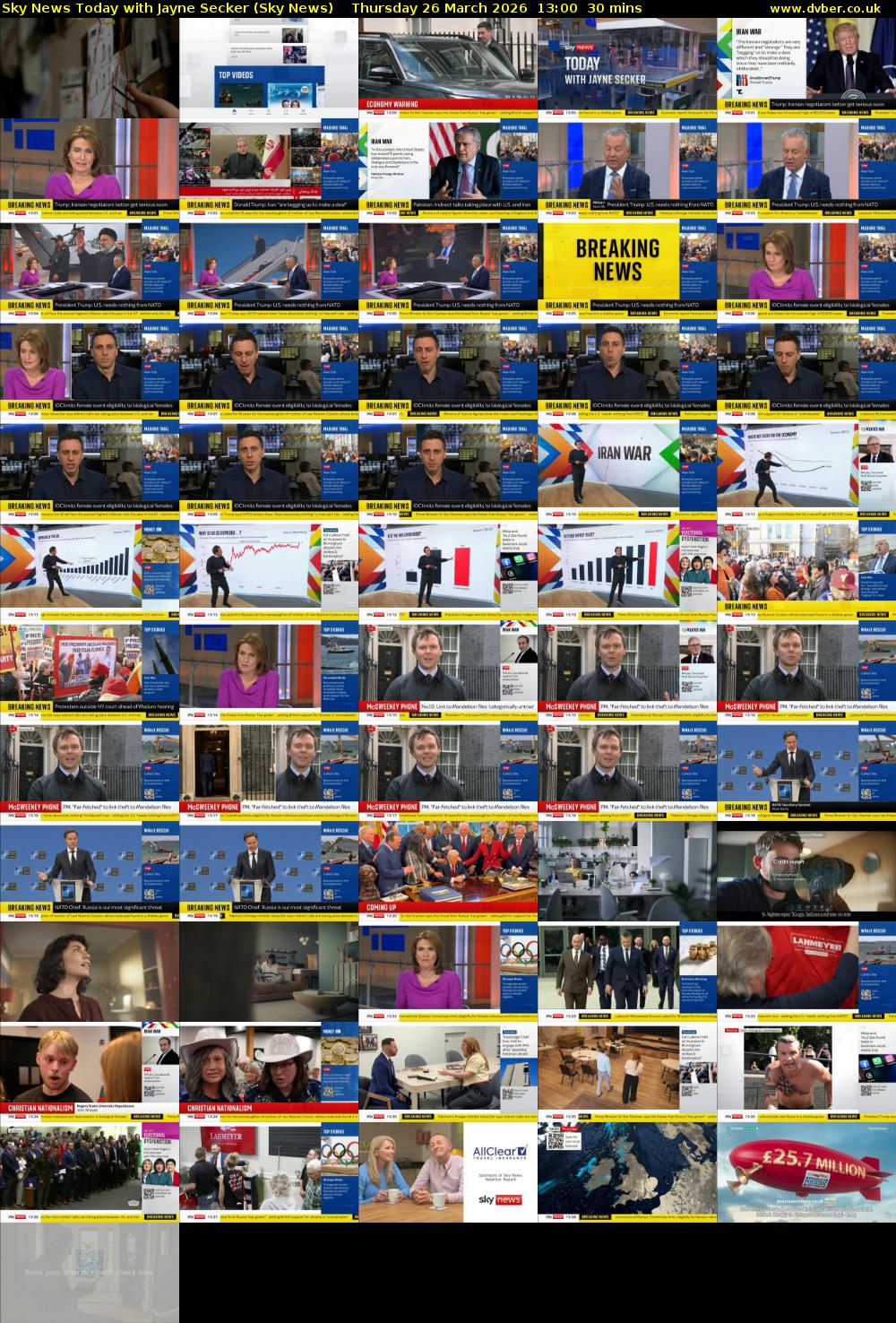 Sky News Today with Jayne Secker (Sky News) Thursday 26 March 2026 13:00 - 13:30
