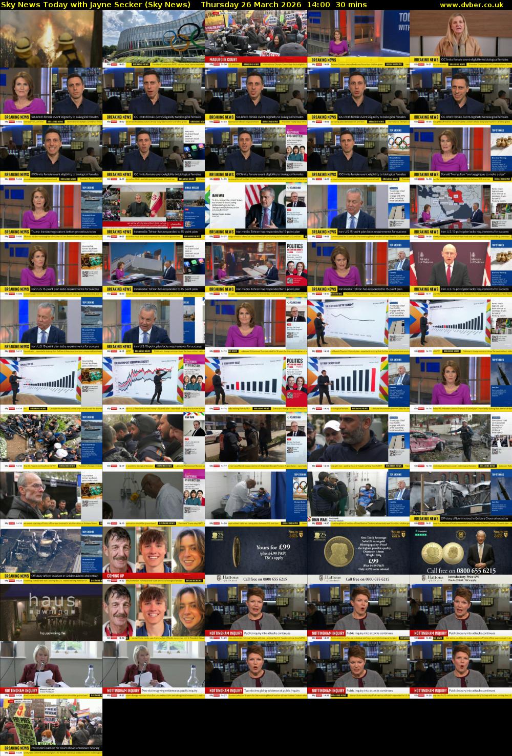 Sky News Today with Jayne Secker (Sky News) Thursday 26 March 2026 14:00 - 14:30