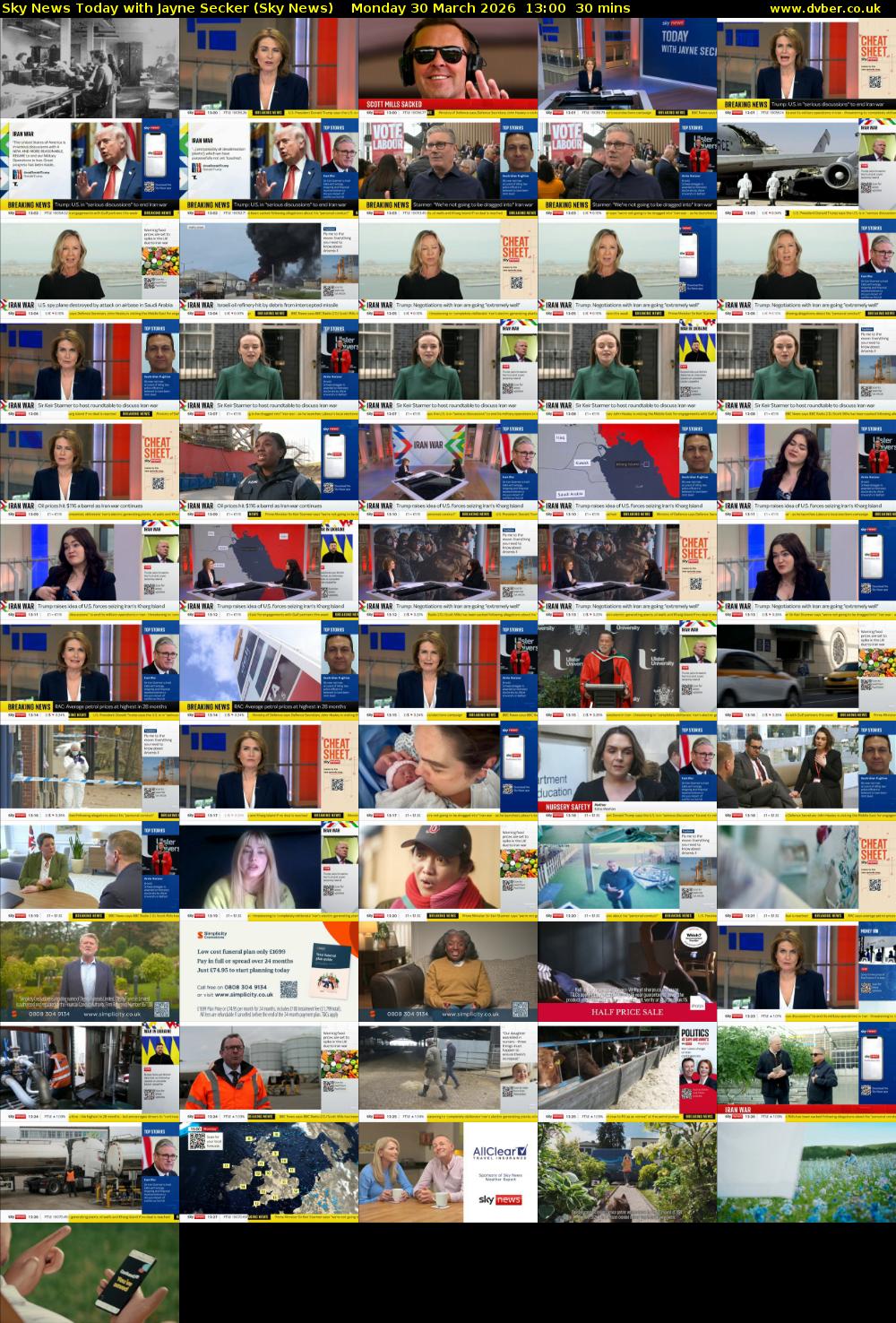 Sky News Today with Jayne Secker (Sky News) Monday 30 March 2026 13:00 - 13:30