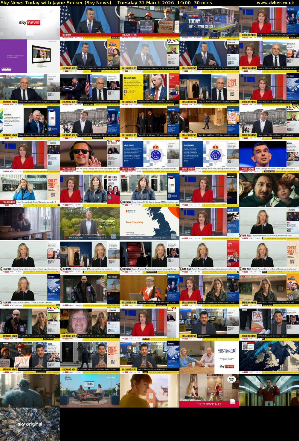 Sky News Today with Jayne Secker (Sky News) Tuesday 31 March 2026 14:00 - 14:30
