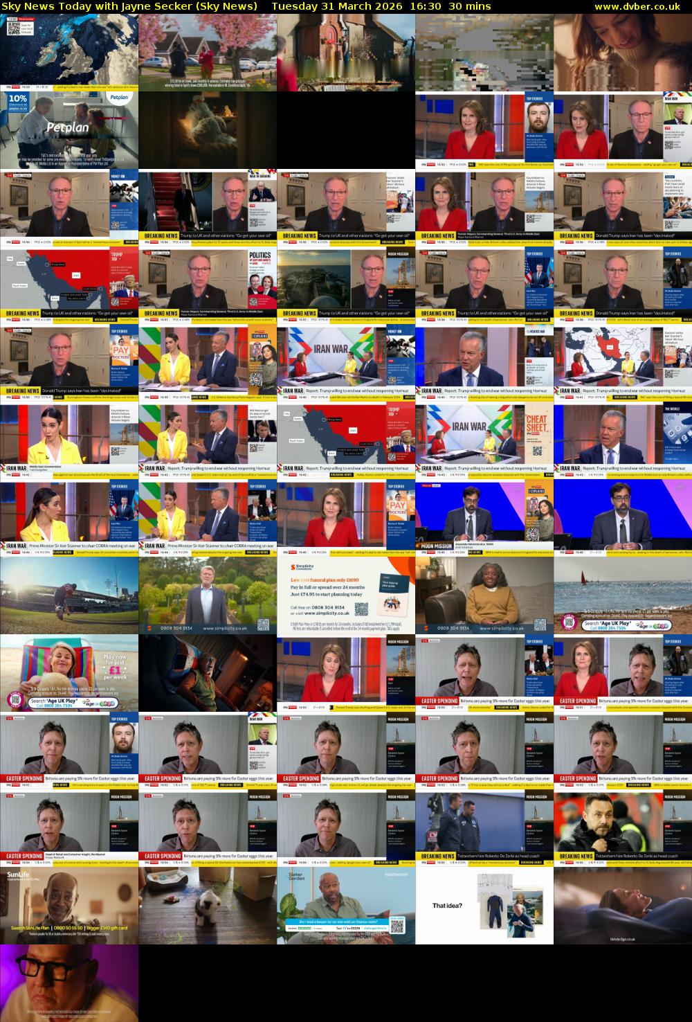 Sky News Today with Jayne Secker (Sky News) Tuesday 31 March 2026 16:30 - 17:00