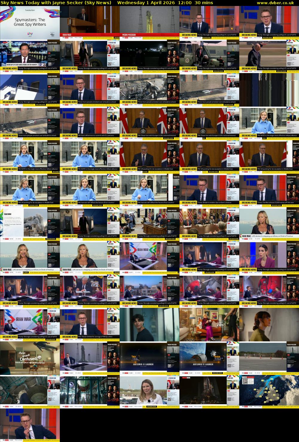 Sky News Today with Jayne Secker (Sky News) Wednesday 1 April 2026 12:00 - 12:30