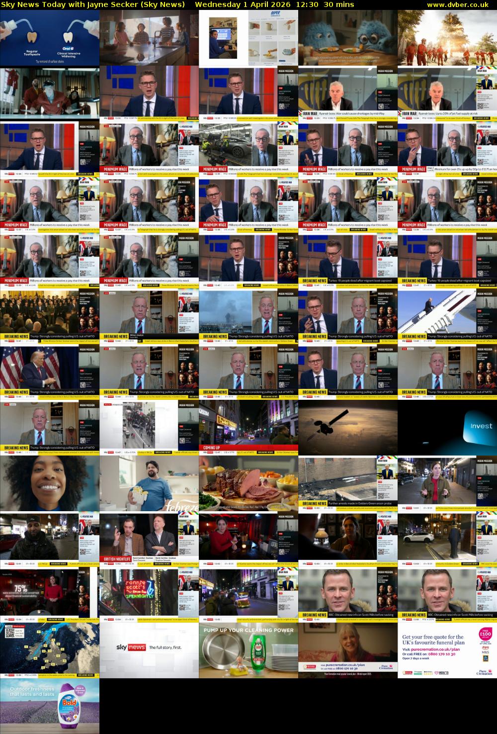 Sky News Today with Jayne Secker (Sky News) Wednesday 1 April 2026 12:30 - 13:00