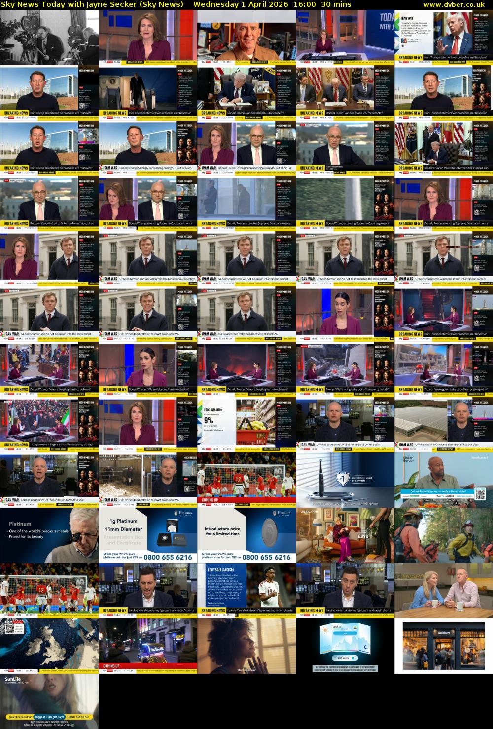 Sky News Today with Jayne Secker (Sky News) Wednesday 1 April 2026 16:00 - 16:30