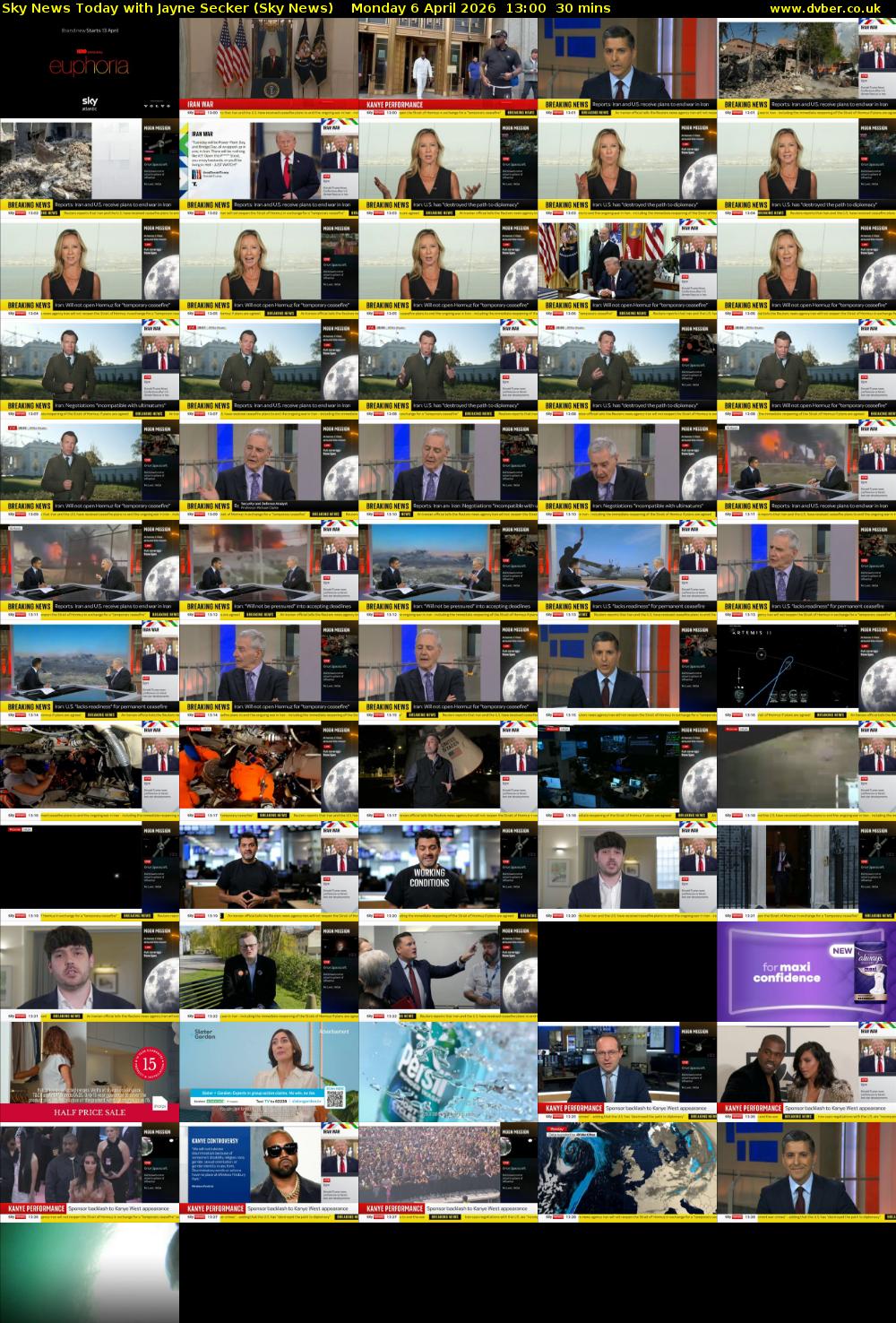 Sky News Today with Jayne Secker (Sky News) Monday 6 April 2026 13:00 - 13:30