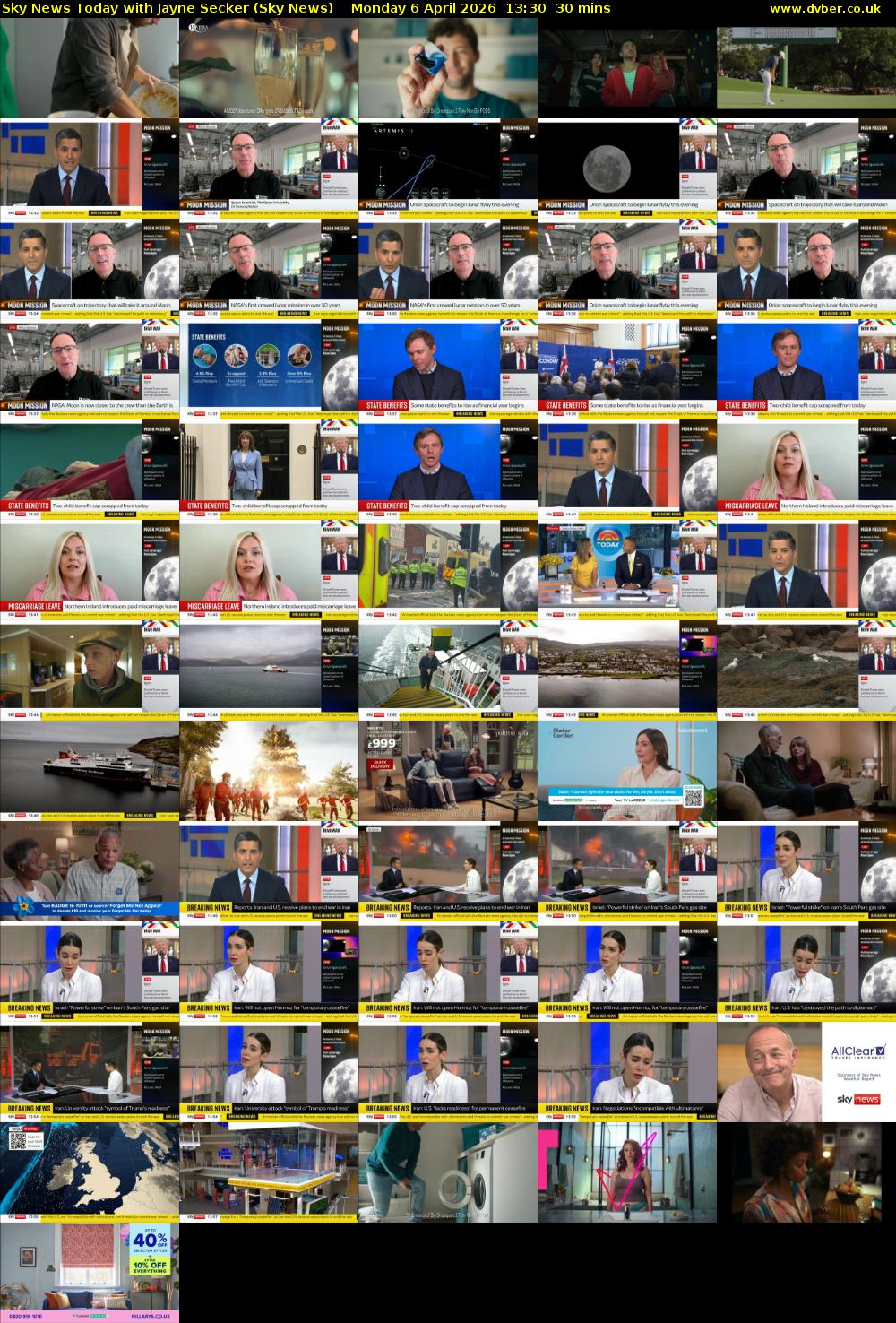 Sky News Today with Jayne Secker (Sky News) Monday 6 April 2026 13:30 - 14:00