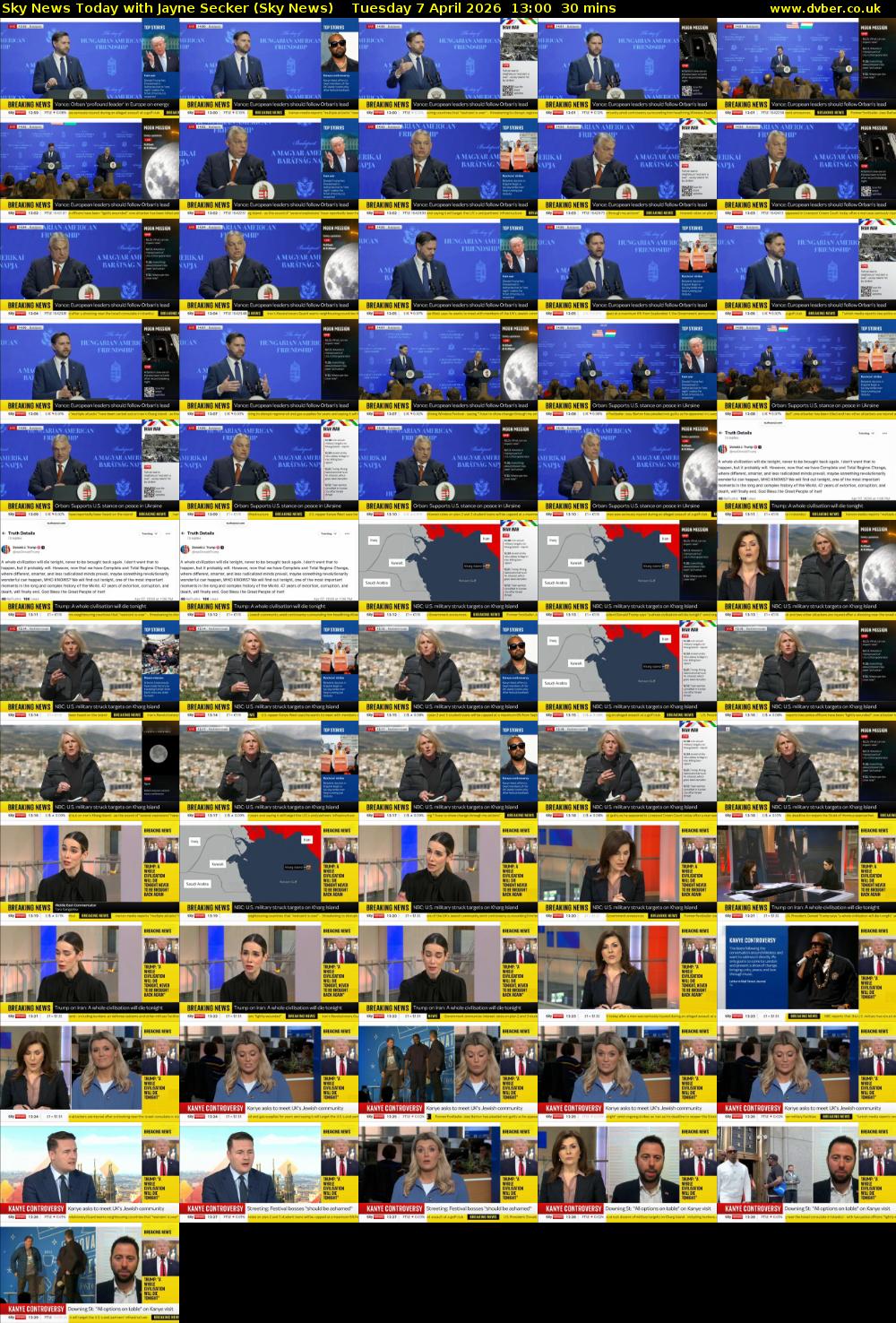 Sky News Today with Jayne Secker (Sky News) Tuesday 7 April 2026 13:00 - 13:30