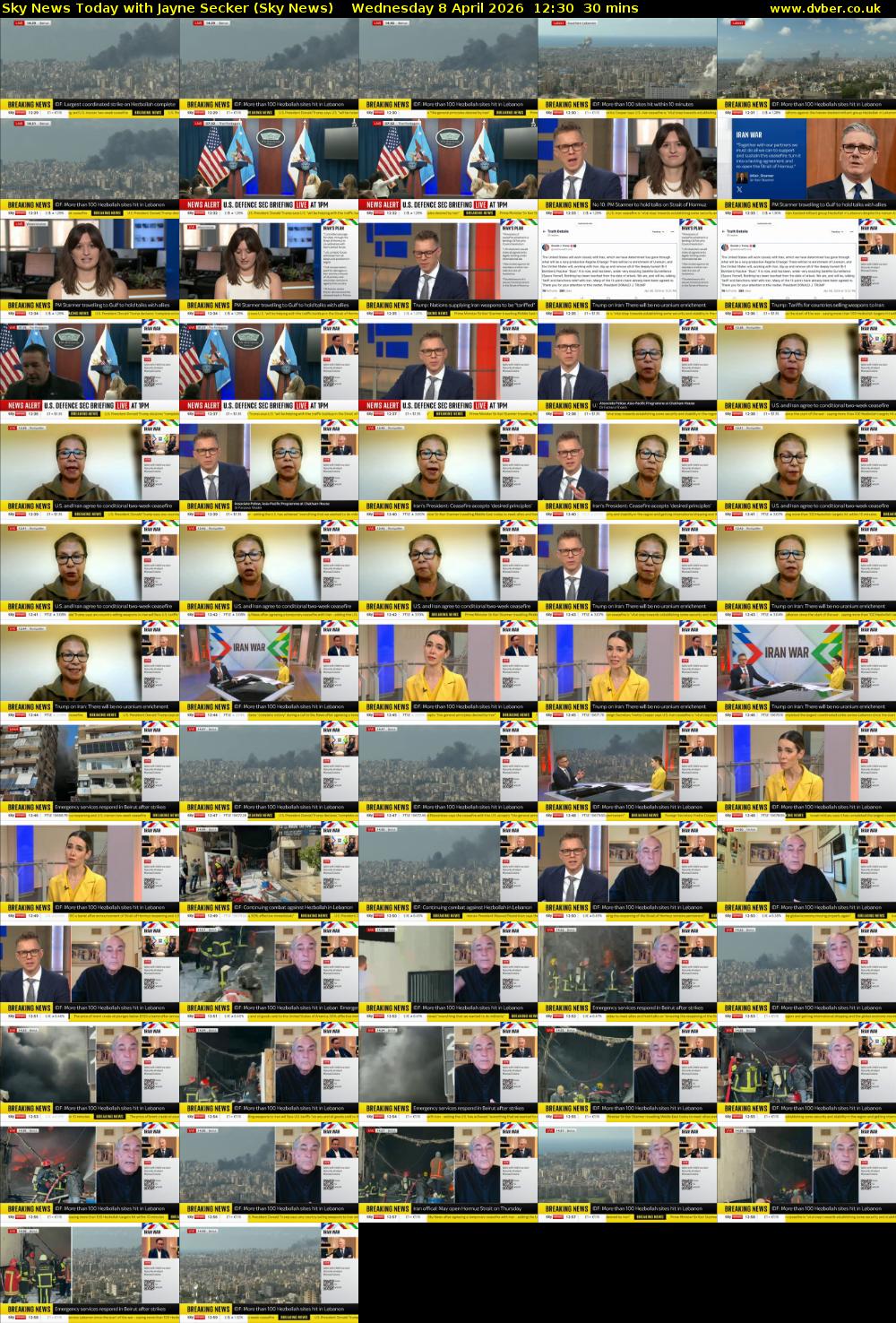 Sky News Today with Jayne Secker (Sky News) Wednesday 8 April 2026 12:30 - 13:00