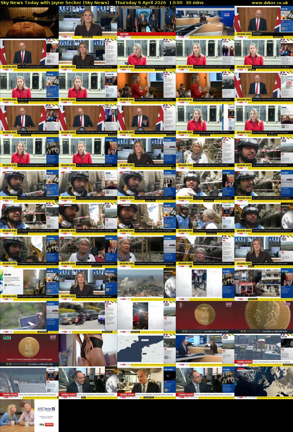 Sky News Today with Jayne Secker (Sky News) Thursday 9 April 2026 13:00 - 13:30