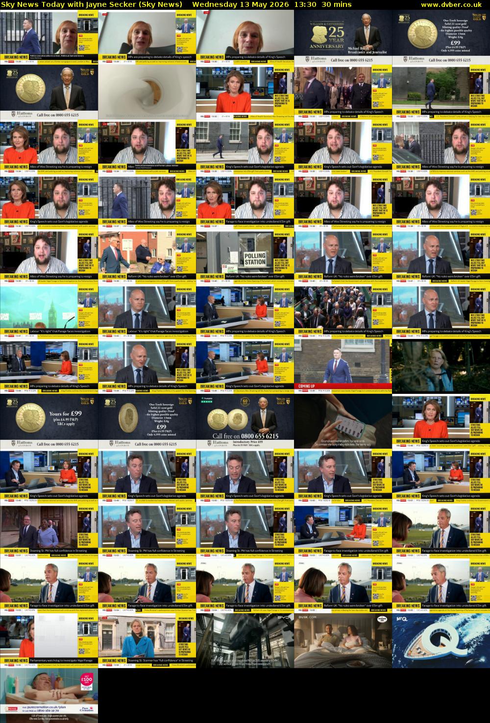 Sky News Today with Jayne Secker (Sky News) Wednesday 13 May 2026 13:30 - 14:00