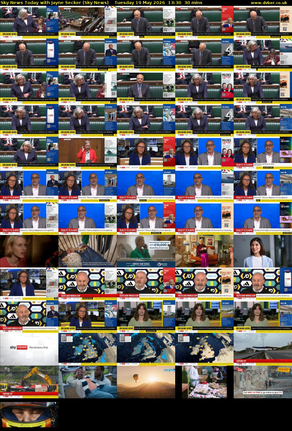 Sky News Today with Jayne Secker (Sky News) Tuesday 19 May 2026 13:30 - 14:00
