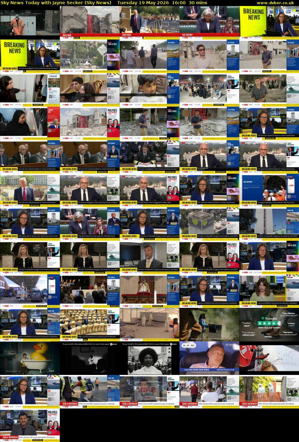 Sky News Today with Jayne Secker (Sky News) Tuesday 19 May 2026 16:00 - 16:30