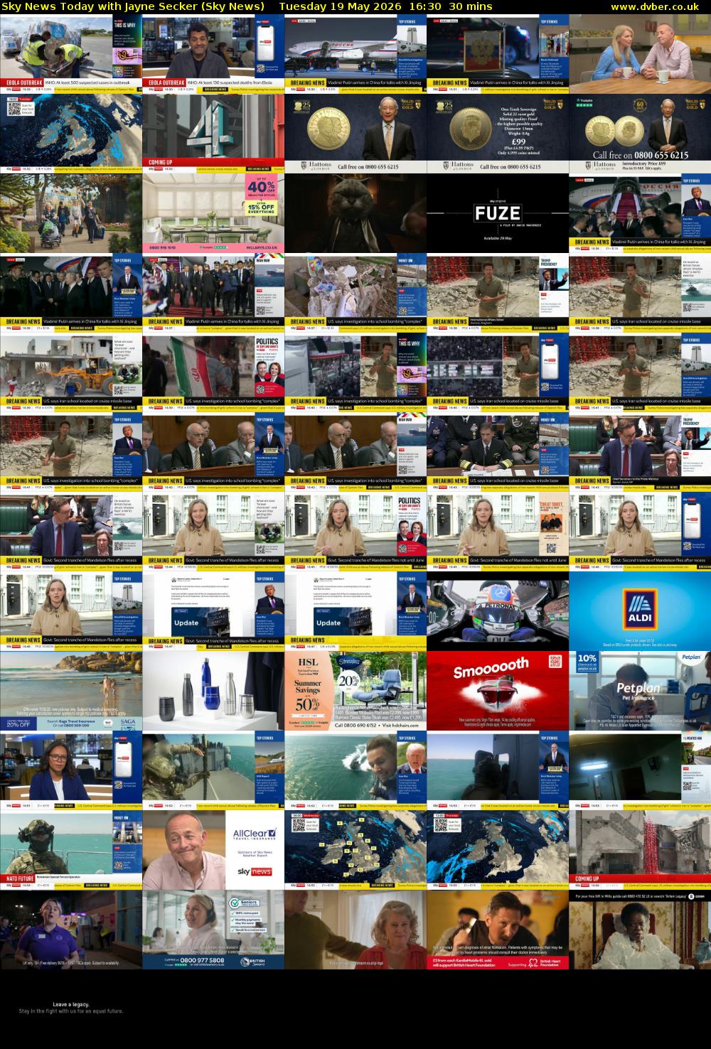 Sky News Today with Jayne Secker (Sky News) Tuesday 19 May 2026 16:30 - 17:00
