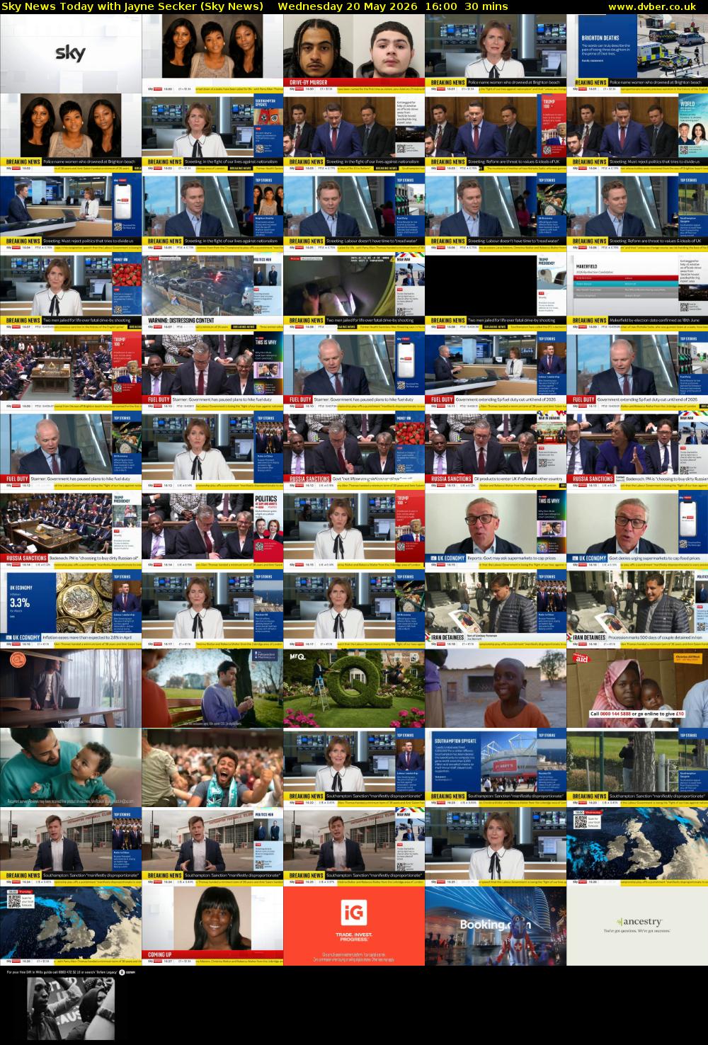 Sky News Today with Jayne Secker (Sky News) Wednesday 20 May 2026 16:00 - 16:30