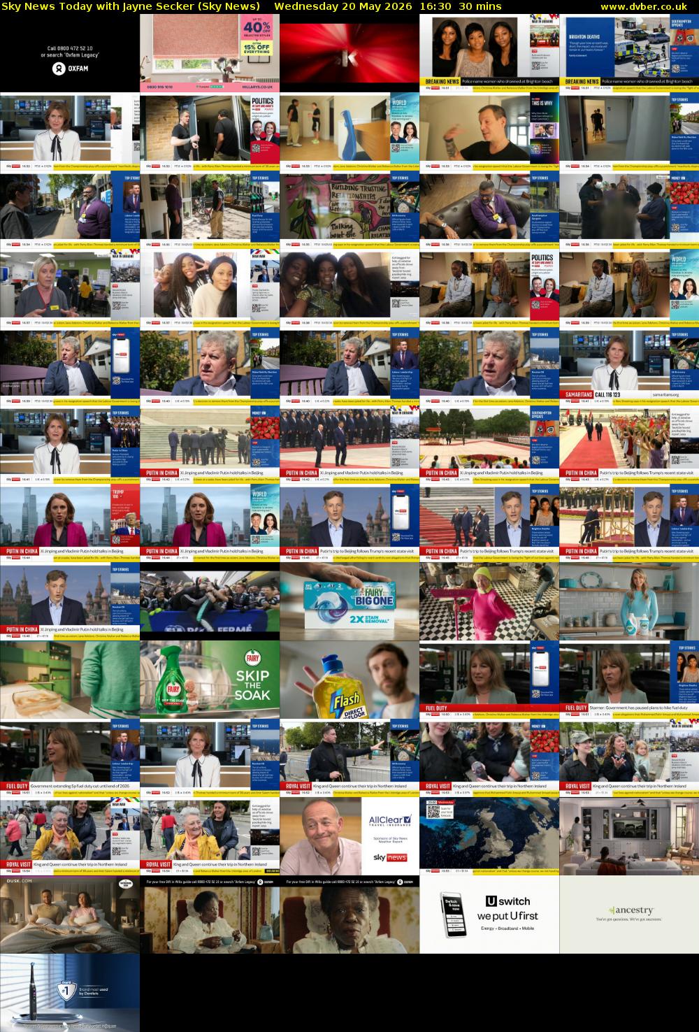 Sky News Today with Jayne Secker (Sky News) Wednesday 20 May 2026 16:30 - 17:00