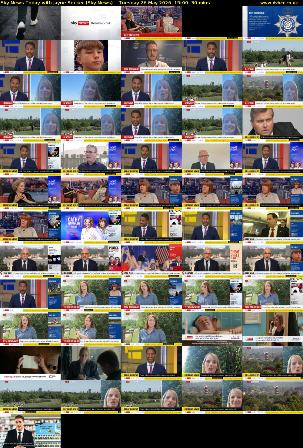 Sky News Today with Jayne Secker (Sky News) Tuesday 26 May 2026 15:00 - 15:30