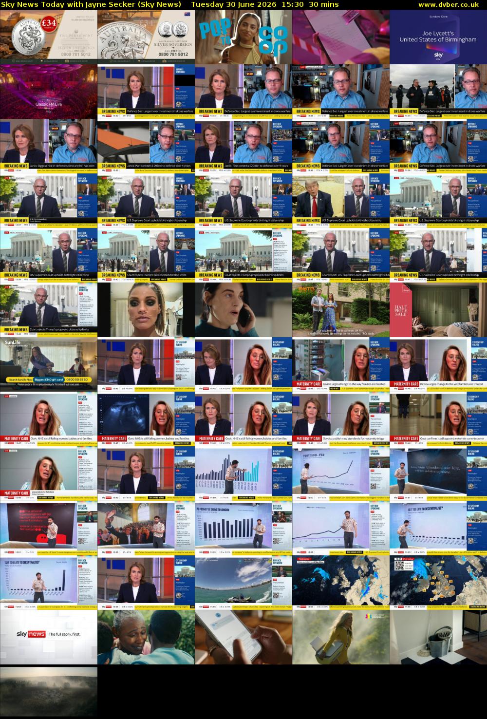 Sky News Today with Jayne Secker (Sky News) Tuesday 30 June 2026 15:30 - 16:00