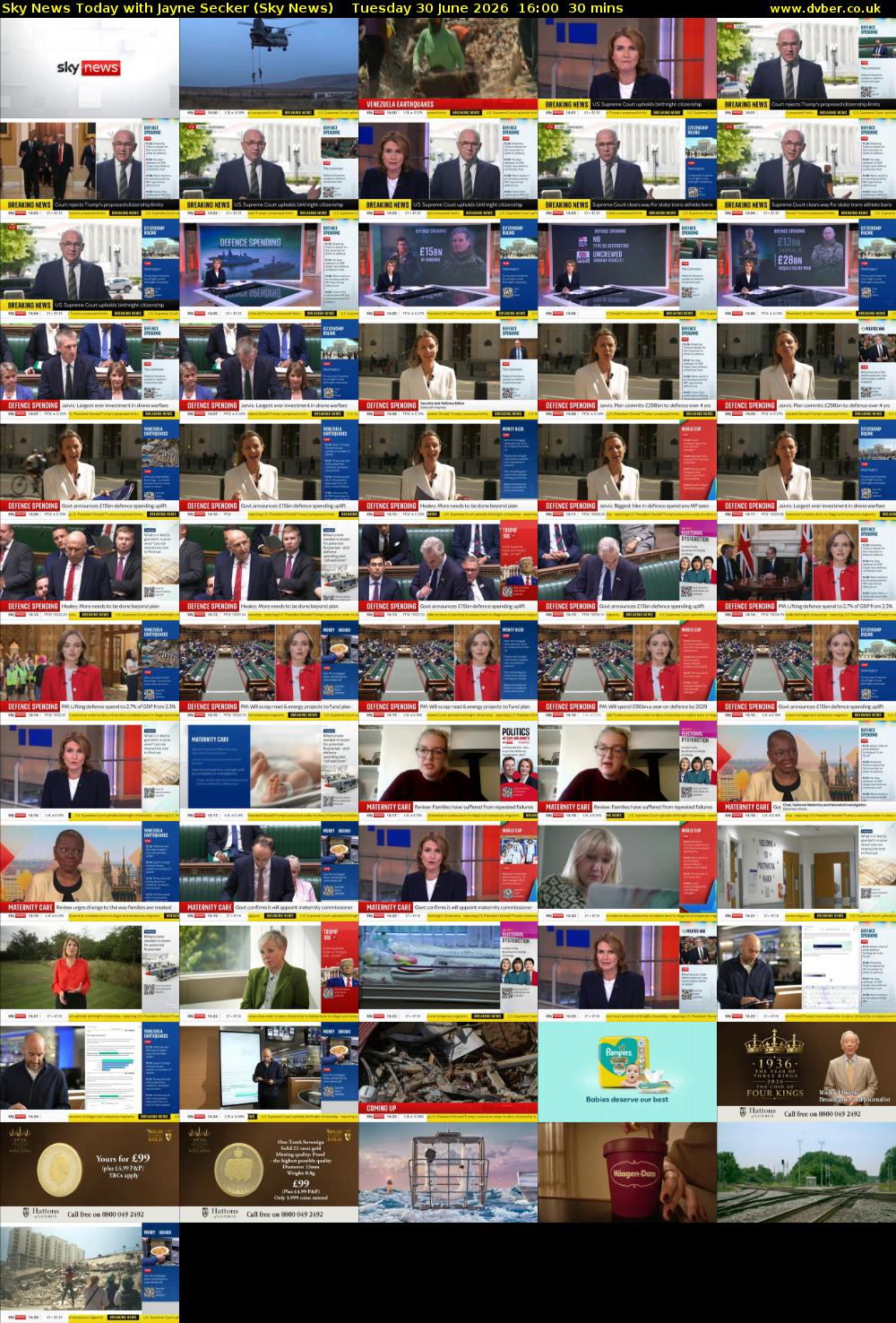 Sky News Today with Jayne Secker (Sky News) Tuesday 30 June 2026 16:00 - 16:30