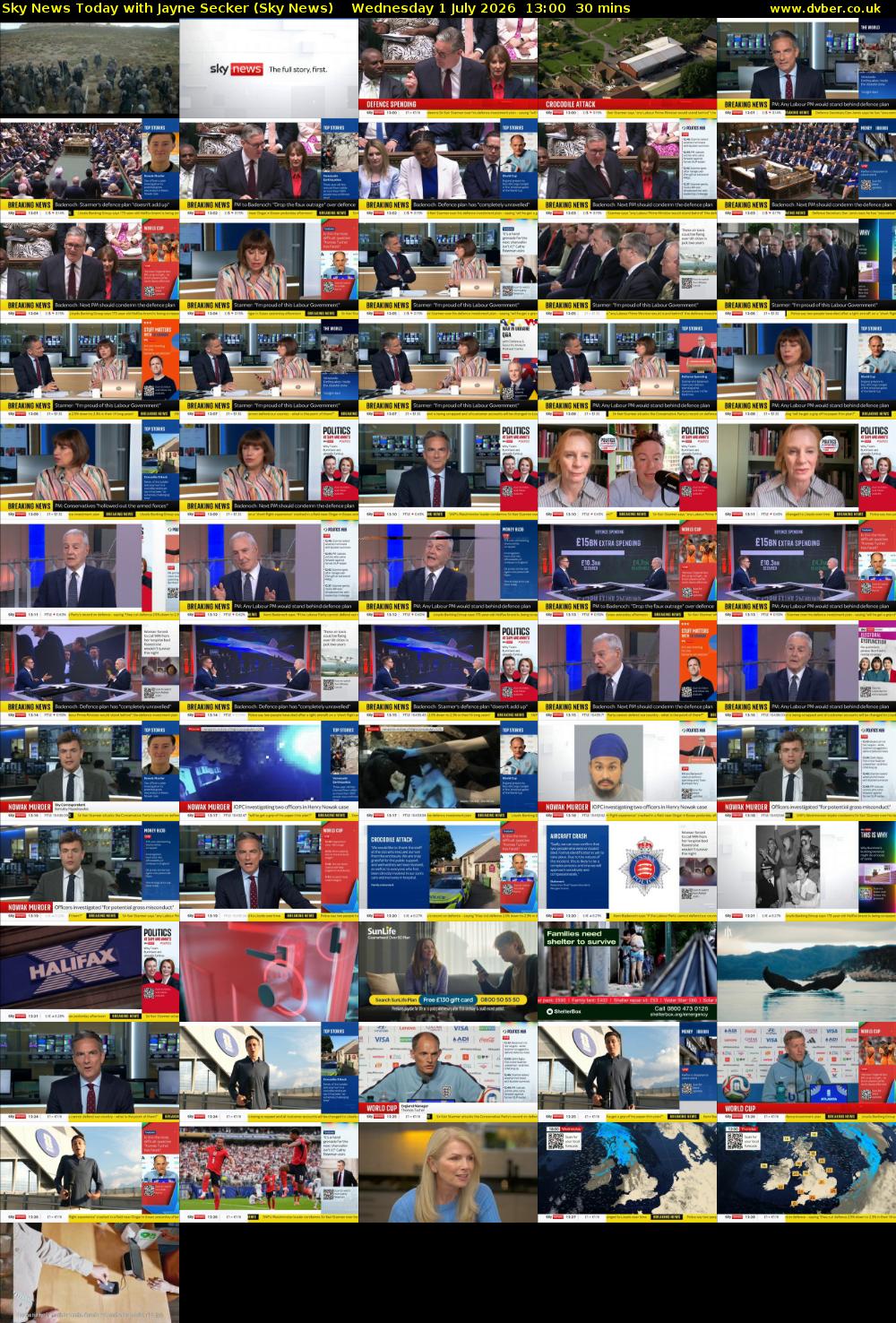 Sky News Today with Jayne Secker (Sky News) Wednesday 1 July 2026 13:00 - 13:30