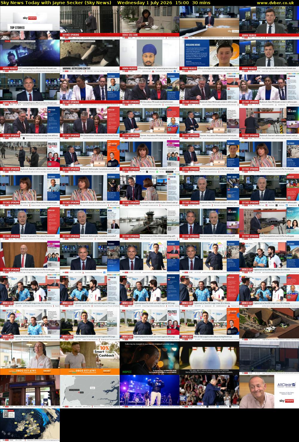 Sky News Today with Jayne Secker (Sky News) Wednesday 1 July 2026 15:00 - 15:30