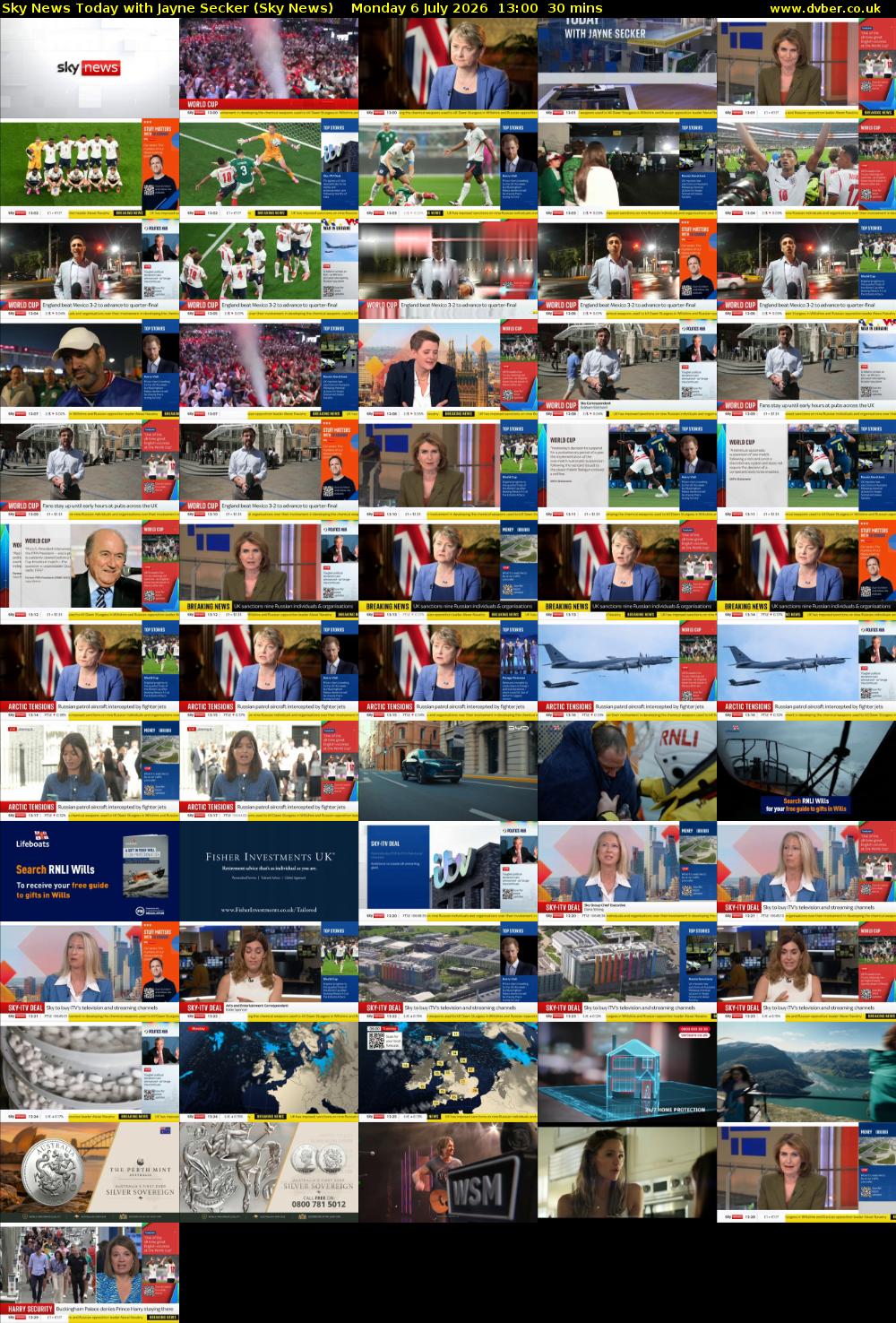 Sky News Today with Jayne Secker (Sky News) Monday 6 July 2026 13:00 - 13:30