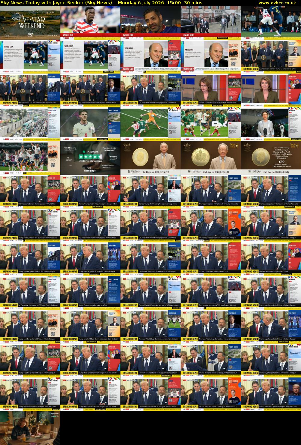 Sky News Today with Jayne Secker (Sky News) Monday 6 July 2026 15:00 - 15:30