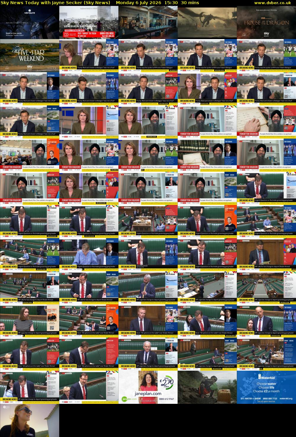 Sky News Today with Jayne Secker (Sky News) Monday 6 July 2026 15:30 - 16:00