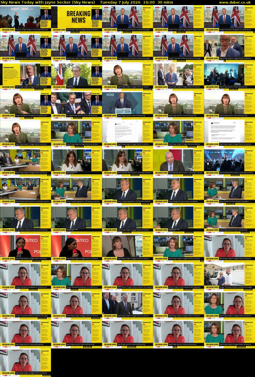Sky News Today with Jayne Secker (Sky News) Tuesday 7 July 2026 16:00 - 16:30