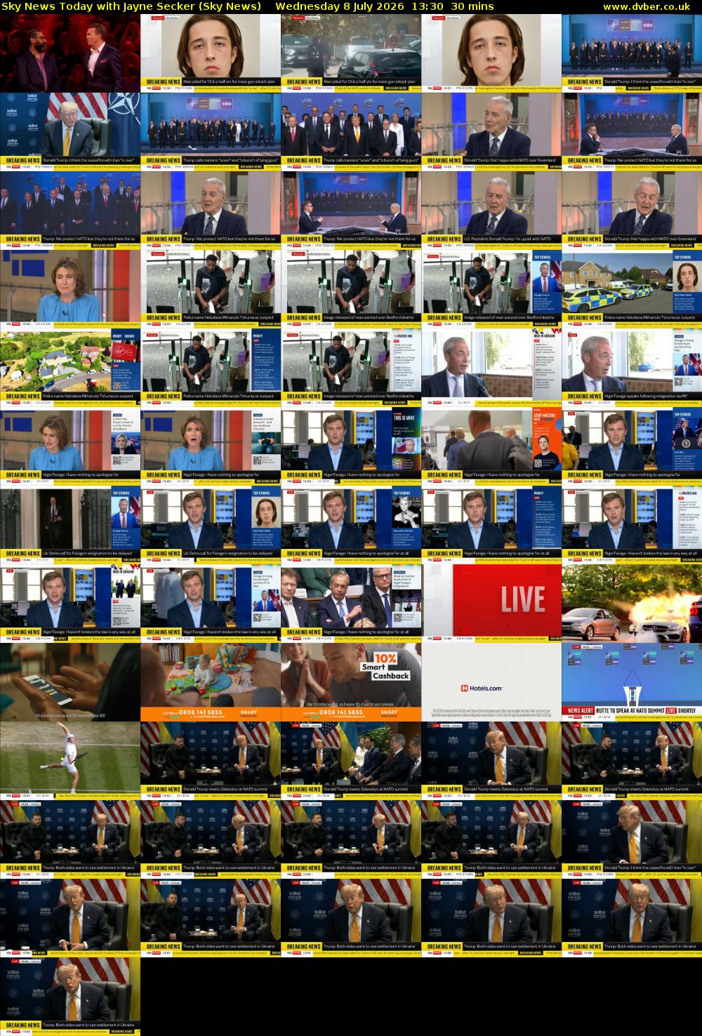 Sky News Today with Jayne Secker (Sky News) Wednesday 8 July 2026 13:30 - 14:00