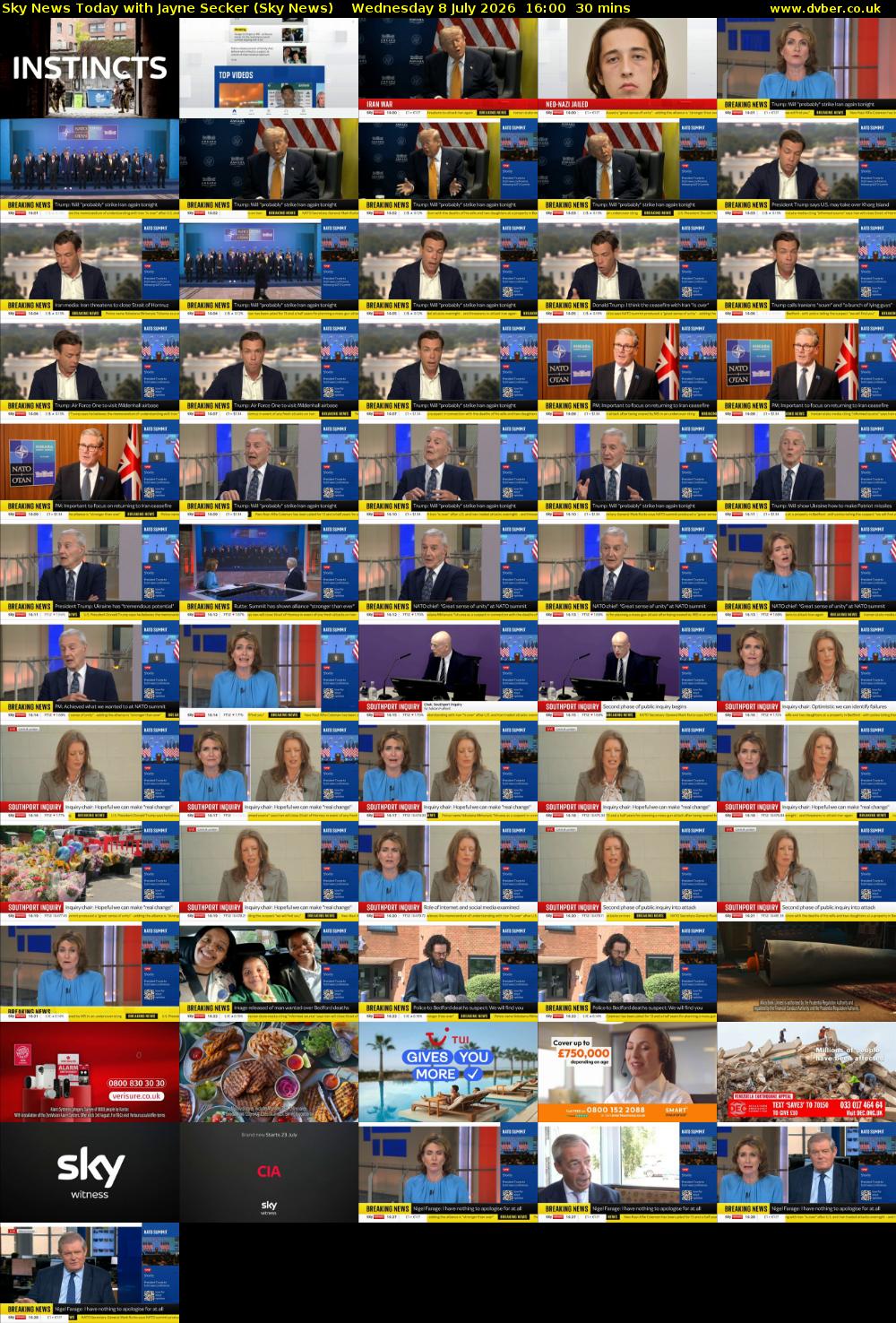 Sky News Today with Jayne Secker (Sky News) Wednesday 8 July 2026 16:00 - 16:30