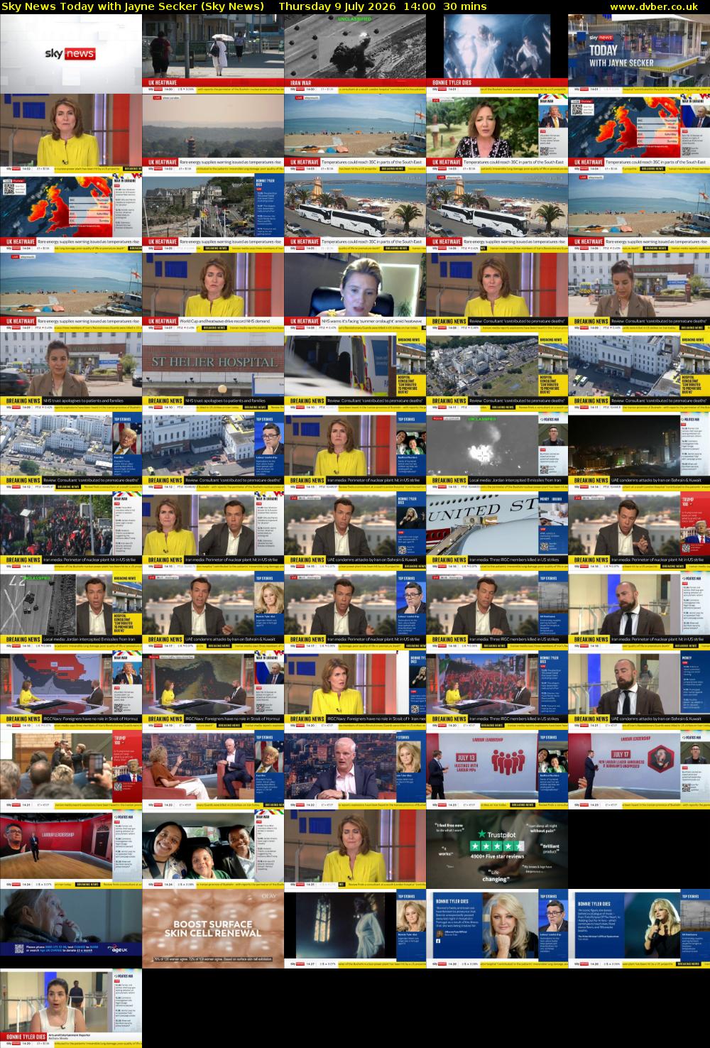 Sky News Today with Jayne Secker (Sky News) Thursday 9 July 2026 14:00 - 14:30