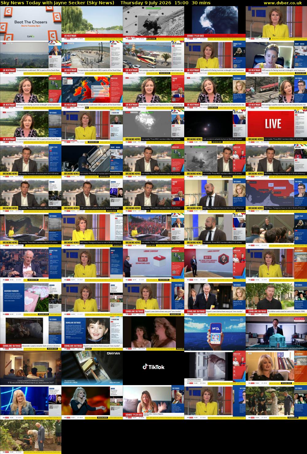 Sky News Today with Jayne Secker (Sky News) Thursday 9 July 2026 15:00 - 15:30