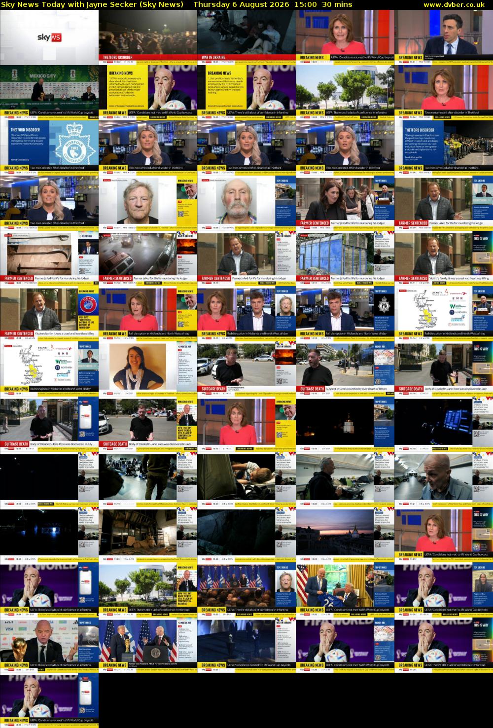Sky News Today with Jayne Secker (Sky News) Thursday 6 August 2026 15:00 - 15:30