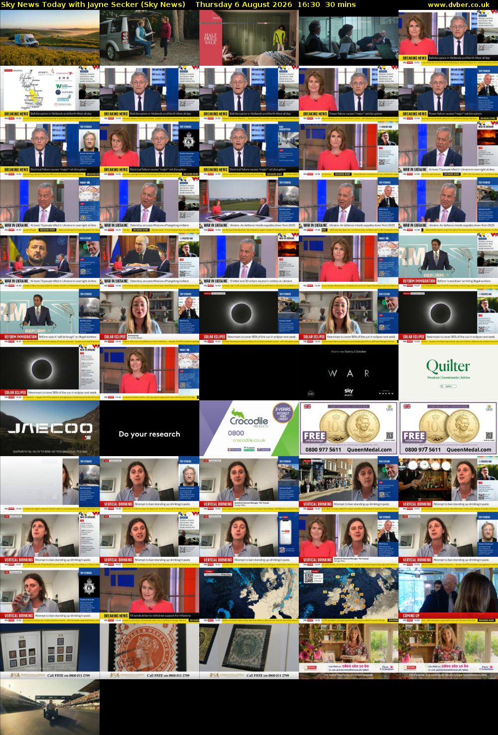 Sky News Today with Jayne Secker (Sky News) Thursday 6 August 2026 16:30 - 17:00