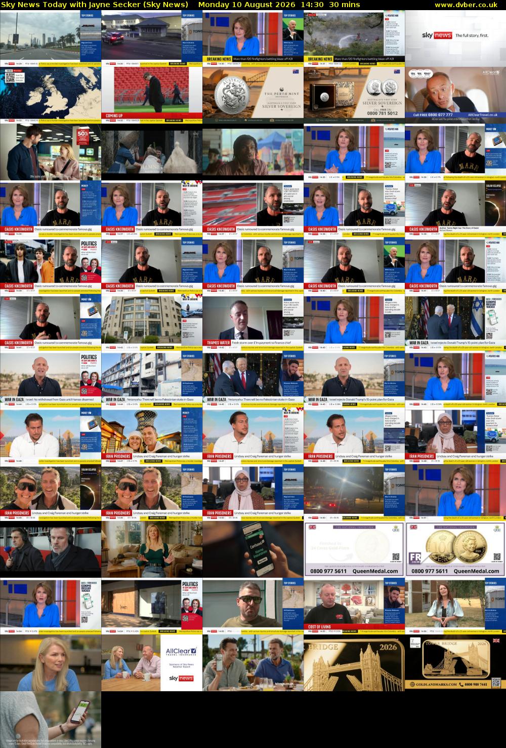 Sky News Today with Jayne Secker (Sky News) Monday 10 August 2026 14:30 - 15:00