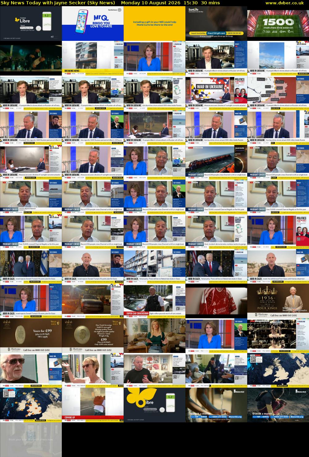 Sky News Today with Jayne Secker (Sky News) Monday 10 August 2026 15:30 - 16:00