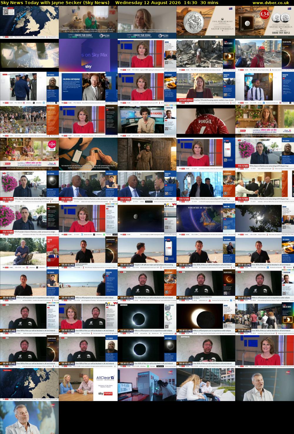 Sky News Today with Jayne Secker (Sky News) Wednesday 12 August 2026 14:30 - 15:00