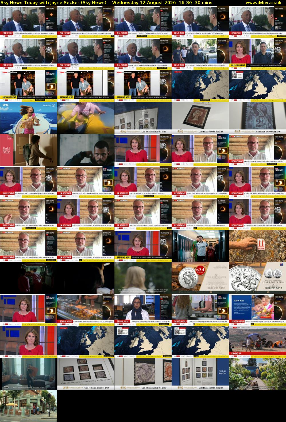 Sky News Today with Jayne Secker (Sky News) Wednesday 12 August 2026 16:30 - 17:00